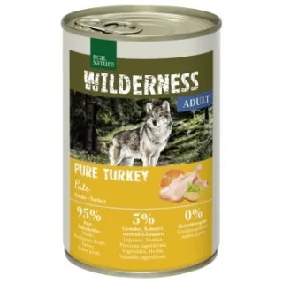 REAL NATURE WILDERNESS Nassfutter Hund, Adult, Pure Turkey 12x400 g