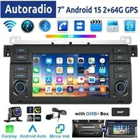ESSGOO 7" Android 15 Für BMW E46 3er 318 320 325 M3 Rover 75 MGZT GPS Navi Autoradio (RDS, 2+64GB(optional), FM, DAB+ (optional), Wireless Carplay Android Auto Bluetooth EQ USB WIFI Touchscreen SWC)