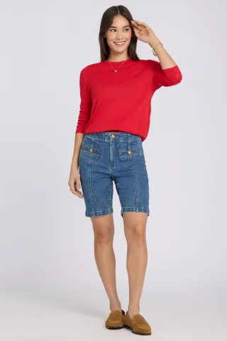 Ella Denim Shorts mit hoher Taille