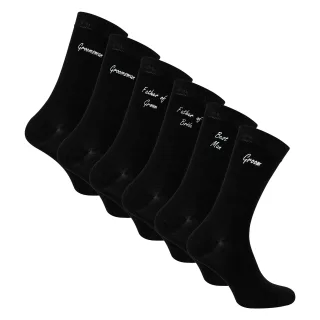 6 Paar Hochzeitsstrümpfe für Herren in Schwarz und Marine mit Geschenkbox