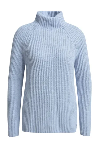 Smith&Soul - High Collar Rib Pullover iceblue - Gr. - L