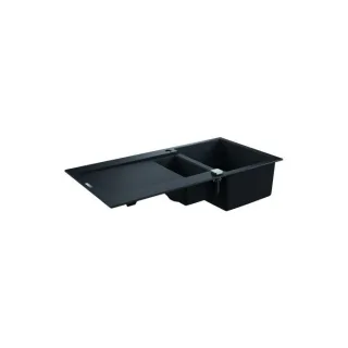 Grohe K500 Komposit-Einbauspüle 31646AP0 1000x500mm, 1,5 Becken mit Abtropffläche, granit schwarz
