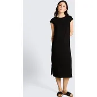 TOM TAILOR Denim Midikleid Kleider & Jumpsuits Loose Fit Midi-Kleid mit Rippstruktur