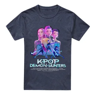 K-Pop Demon Hunters - T-Shirt für Herren/Damen Unisex, meliert (Marine)