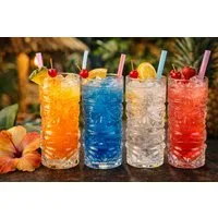 MF Cocktailglas Tiki Glas Set Pacifica transparent Cocktail Glas 380ml 4er Set, 4-tlg.