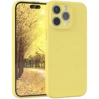 EAZY CASE Handyhülle für Apple iPhone 15 Pro Max Hülle Silikon 6,7 Zoll, Handy Softcase stoßfest Hülle mit Kameraschutz Bumper Tpuhülle Gelb