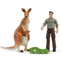 Schleich® Spielwelt POCKET SET, Känguru-Tour mit dem Ranger (81540), (4-tlg)
