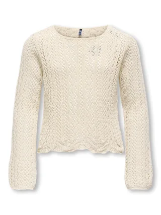 KIDS ONLY - KOGNOLA WA LIFE L/S PULLOVER KNT Ecru - Gr. - 158/164