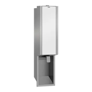 KWC Aquarotter Seifenspender, EXOS, Edelstahl, UP, 124x500x120 mm, Front ESG weiß, 2030034667 2030034667