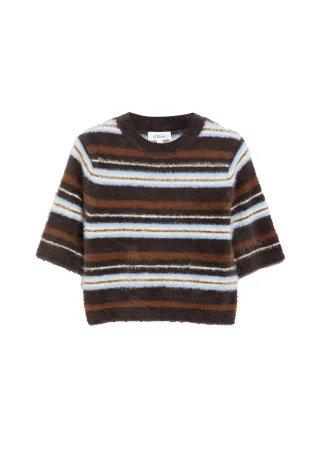 s.Oliver - Strickpullover braun/mehrfarbig - Gr. - 34