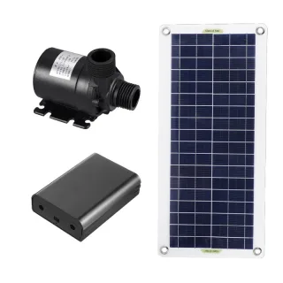 50W 800L/H Solar Panel Power Bank WaterPump Set Ultra-quiet Submersible Water Pump Motory Fish Pond Garden Fountain Deco