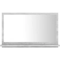 vidaXL Badezimmerspiegelschrank Badspiegel Betongrau 60x10,5x37 cm Holzwerkstoff (1-St)
