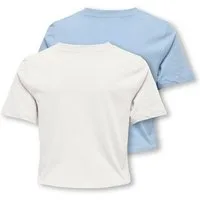 KIDS ONLY T-Shirt KOGREX S/S KNOT TOP JRS 2-PACK (Packung, 2-tlg) Baumwolle, regular fit