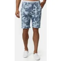 Indicode Chinoshorts Herren Curtain Chino Shorts Herrenshorts Chino Shorts mit sommerlichem Blumenprint und einem Gürtel