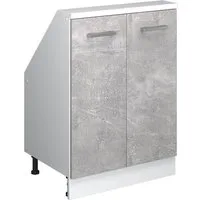 Vicco Kommode Rion, Beton/Weiß/Weiß, mit 2 Türen (1 St)