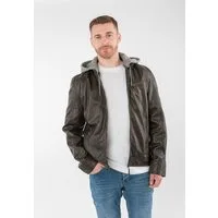 Mauritius Lederjacke MMBarlo mit abnehmbarer Kapuze