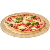 relaxdays Pizzateller Bambus Pizzateller 32 cm