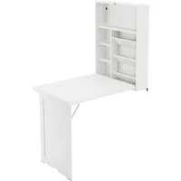 COSTWAY Klapptisch, Wandtisch platzsparend, 60x94,5x151cm, weiß