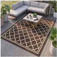 Vimoda Outdoorteppich Teppich Balkon Läufer Terrase, Rechteckig, Höhe: 5 mm, In & Outdoor Teppichfür Küche, Balkon, Flur, Terrasse, Raute Muster