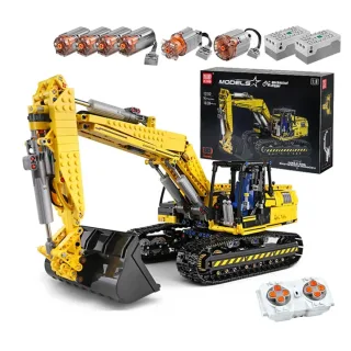 MOULD KING 13112 Technical Motorised Car Building Block RC Tracked Crawler Excavator Brick Assembly Kit APP 2.4G Remote