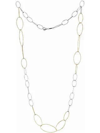 Der Kettenmacher Fantasy Kette 925/- Sterling Silber rhodiniert/vergoldet 80 cm