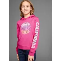 KIDSWORLD Kapuzenshirt, Langarmshirt mit Ärmelprint Langarm, gerade Passform, mit coolem Aufdruck