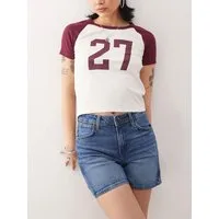 Wrangler Jeansshorts High Waist mit entspannter Passform - COWBOY SHORT 5 INCH