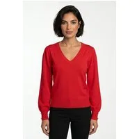 Vero Moda V-Ausschnitt-Pullover VMHOLLYKARIS LS V-NECK PULLOVER GA BOO
