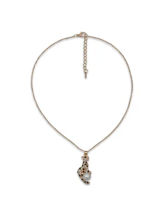Steuer Modeschmuck Anhänger mit Kette Leopardenanhänger an Kette