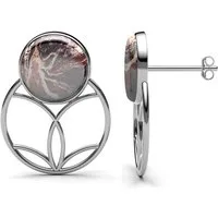 Cavill Ohrring-Set Cavill Batik-Jaspis Ohrringe 5,00 ct, 925 Silber, Bali Design (2-tlg)