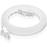 VERCO Cat 6 Netzwerkkabel flaches LAN-Kabel, RJ-45 (Ethernet), (500 cm), 10 / 100 / 1000 Mbits Geschwindigkeit bis 1 Gbits UTP Patchkabel