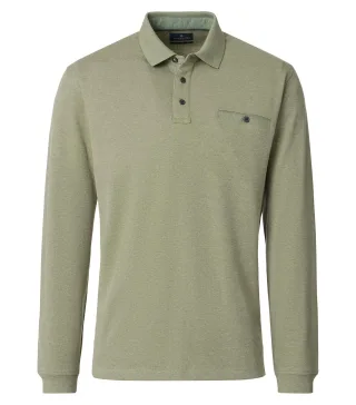 CASAMODA - Polo-Shirt Langarm türkis - Gr. - 3XL