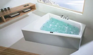 Hoesch Badewanne Largo Trapez 1800x1400 links Weiss 3705.010