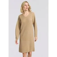 BOSS ORANGE Strickkleid Fusil Premium Damenmode mit V-Ausschnitt & Ajourdetails