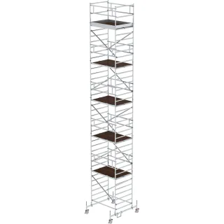 Munk Rollgerüst 1,35 x 1,80 m mit Fahrbalken & Doppel-Plattform - 173036