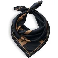 OPUS Halstuch Halstuch aus Satin mit grafischem Muster, Fließender Fall mit modernem Statement Look