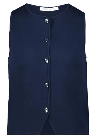 Betty & Co - Strickweste blau - Gr. - 34