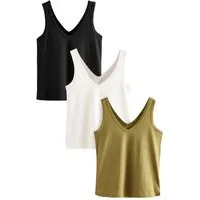 Next Trägertop Lässige Trägertops aus Modal, 3er-Pack (3-tlg)