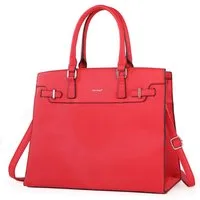 TAN.TOMI Aktentasche Handtasche Damen Shopper Damen Große Schwarz Gross Laptop Tasche, 15.6 Zoll Elegant Leder Umhängetasche für Büro Arbeit Schule