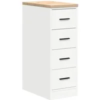 vidaXL Werkzeugschrank Garagen-Aufbewahrungsschrank Weiß 30x51x85 cm Massivholz Kiefer (1-St)