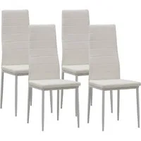 Albatros International Esszimmerstuhl Esszimmer Stühle 4 er Set MILANO, Stuhl Stühle Esszimmerstühle, Küche (4er Set, Weiß, Kunstleder Bezug), Küchenstuhl Küchenstühle Essstühle für den Esstisch Ess Stühle