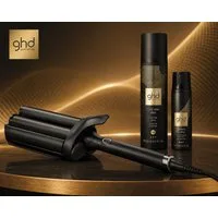 GHD Welleneisen Wave Triple Barrel Waver inkl. 2 ghd Stylingprodukten, für glamouröse Beach Waves und langanhaltende Looks.