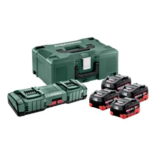 Metabo Basis Set 4 x LiHD 8.0 Ah + ASC 145 Duo + metaBOX 145 - 685135000