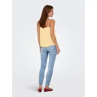 ONLY Spaghettitop ONLDEBBIE SINGLET NOOS WVN Kunstfaser, regular fit, Rundhals