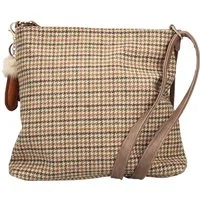 Rieker Umhängetasche Gurgaon, Damen Handtasche, Schultertasche, Henkeltasche in kariertem Look