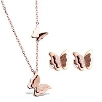 Kim Johanson Schmuckset Schmetterling (2-tlg), Halskette und Ohrringe