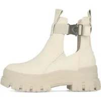 Buffalo Buffalo Aspha Coa Bootie Flat Damen Vegan Nubuck Off White Sneaker