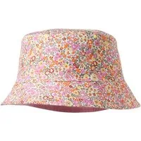 vertbaudet Beanie Wende-Sonnenhut mit Blumenmuster Mädchen Baumwolle