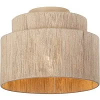 TRIO Leuchten LED Deckenleuchte, Dimmfunktion, LED wechselbar, warmweiß, Deckenbeleuchtung Boho geflochten über-n Esstisch & Treppenhaus, Ø30cm