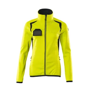 MASCOT Damen Fleecepullover mit Reißverschluss ACCELERATE SAFE Hi-vis Gelb / Schwarzblau XL - 19453-316-17010-XL